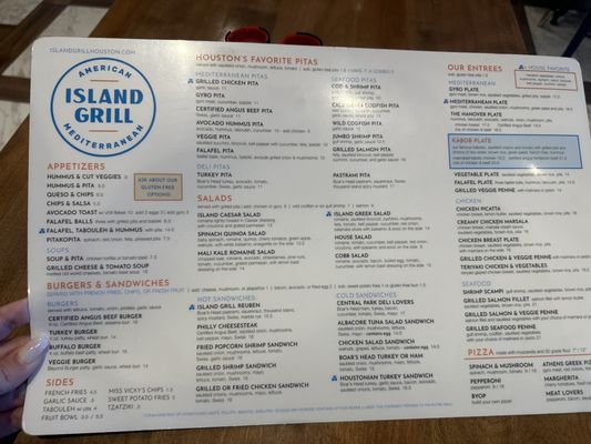 Menu photo 1 Island Grill Houston, TX Menu photo 1 Island Grill Houston, TX