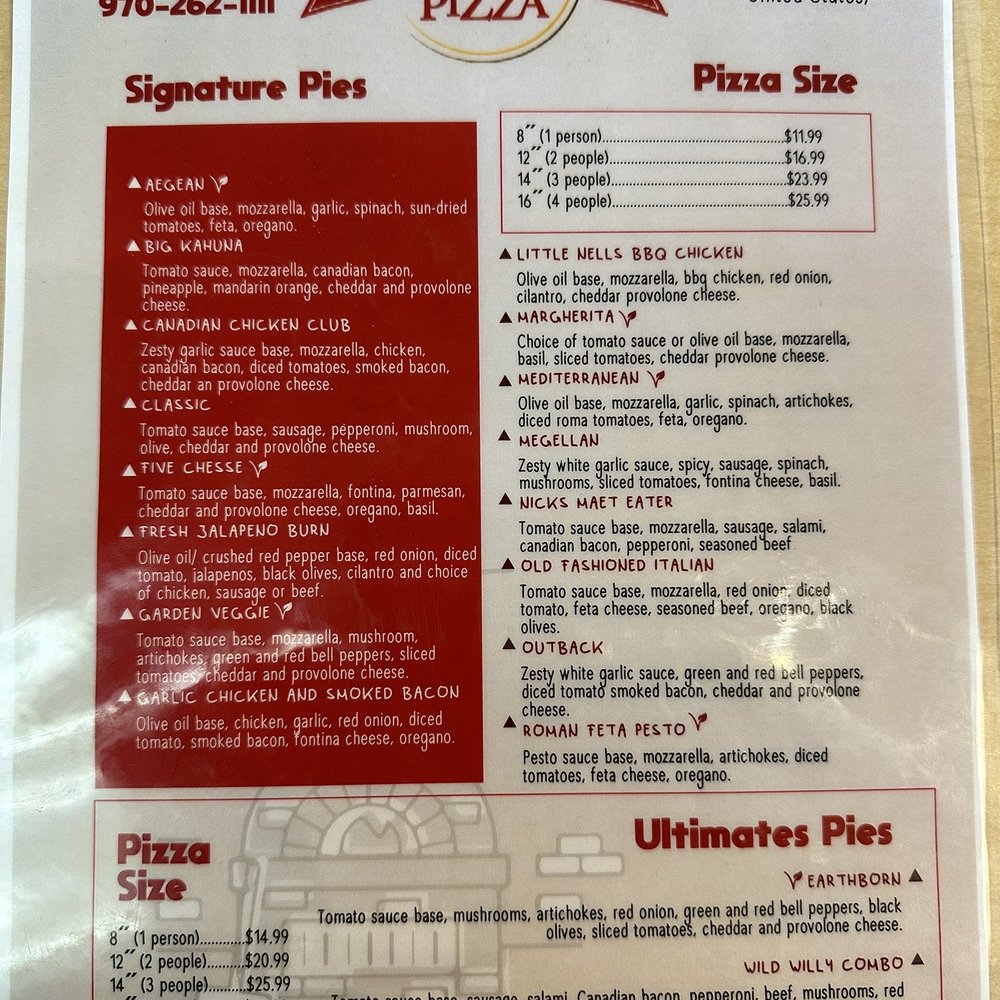 Nick-N-Willy's Pizza - Updated menu 2/12/23 - Pizza Near Me - Silverthorne, Colorado Nick-N-Willy's Pizza - Updated menu 2/12/23 - Pizza Near Me - Silverthorne, Colorado