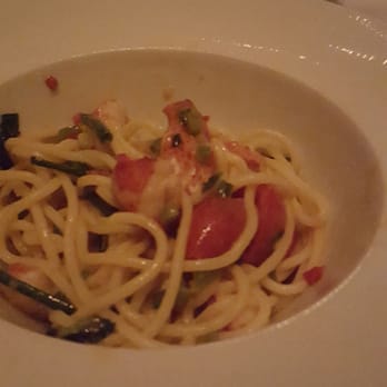 BIX - Lobster was perfect in the lobster spaghetti. Pictured here -split between 2 people (half sized portion). - American Near Me - San Francisco, California BIX - Lobster was perfect in the lobster spaghetti. Pictured here -split between 2 people (half sized portion). - American Near Me - San Francisco, California