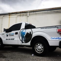 Ink And Design - Truck graphics for Astronaut Roofing