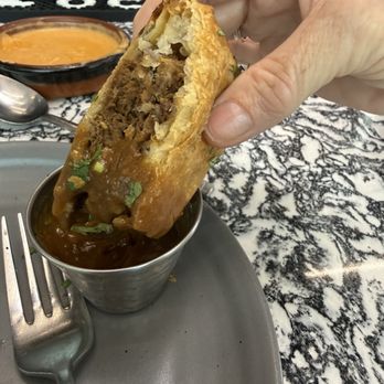 Route 7 Brewing - Beef empanada dipped in a wildly good gravy sauce - Breweries Near Me - Ashburn, Virginia Route 7 Brewing - Beef empanada dipped in a wildly good gravy sauce - Breweries Near Me - Ashburn, Virginia