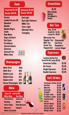 Menu photo 2 Layalina Hookah Lounge Orlando, FL