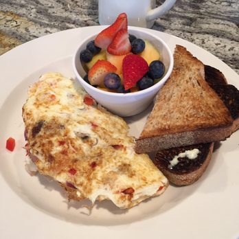 The Plate - Egg white omelette with onions, peppers and mushrooms, substituted fruit and wheat toast - Breakfast & Brunch Near Me - Milford, Connecticut The Plate - Egg white omelette with onions, peppers and mushrooms, substituted fruit and wheat toast - Breakfast & Brunch Near Me - Milford, Connecticut