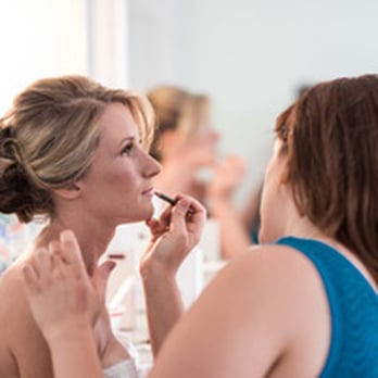 Vanity Hair Studio - Heidi doing finishing touches on Airbrush bride :) - Hair Salons Near Me - Dover, New Hampshire Vanity Hair Studio - Heidi doing finishing touches on Airbrush bride :) - Hair Salons Near Me - Dover, New Hampshire