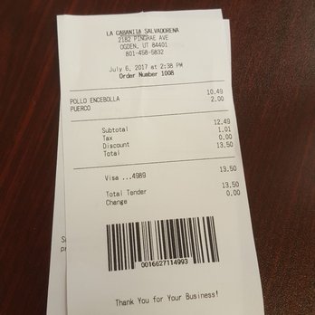 La Cabañita Salvadoreña - Cost of meal - Salvadoran Near Me - Ogden, Utah La Cabañita Salvadoreña - Cost of meal - Salvadoran Near Me - Ogden, Utah