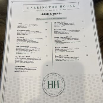 Harrington House - Menu - Beer, Wine & Spirits Near Me - Bakersfield, California