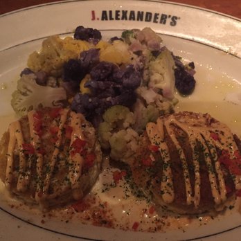 J. Alexander's - Crab cakes entrée with tricolored cauliflower - New American Near Me - Jacksonville, Florida