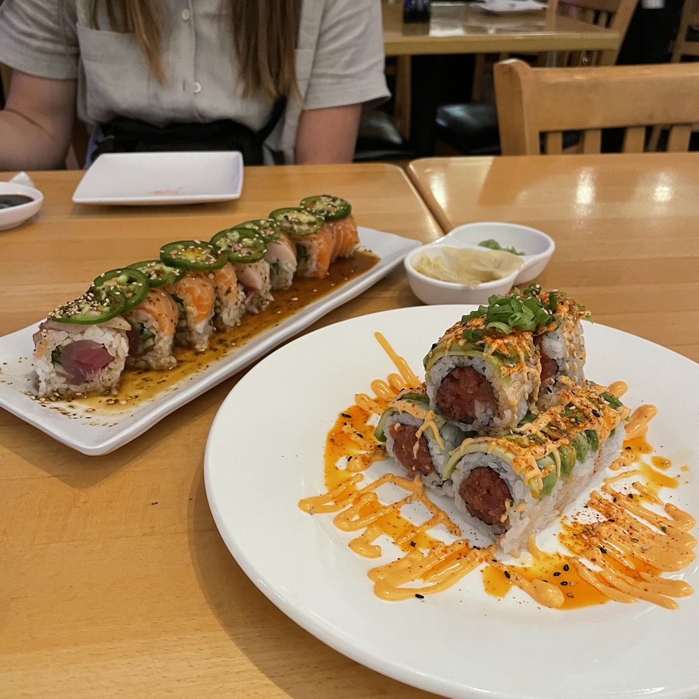 39 Degrees - (Left to right) LB Roll and the 911 Roll - Japanese Near Me - Long Beach, California