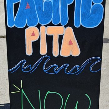 Pacific Pita - Sidewalk sign - Mediterranean Near Me - San Diego, California
