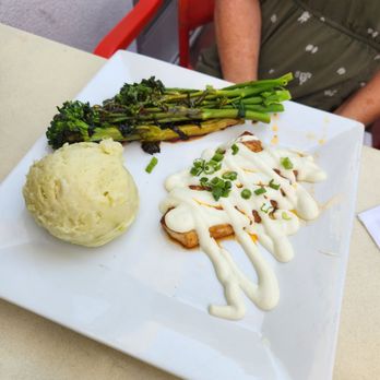 Hula's Modern Tiki - Fish with spicy sauce and mashed potatoes - Hawaiian Near Me - Phoenix, Arizona