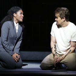 Vancouver Opera - J'Nai Bridges as Sister Helen and Daniel Okulitch as Joseph De Rocher in Dead Man Walking, 2017, Photo by Tim Matheson