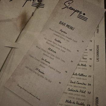 Siempre - Yummy cocktail menu - Mexican Near Me - Brooklyn, New York Siempre - Yummy cocktail menu - Mexican Near Me - Brooklyn, New York