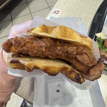 Chick-fil-A - Chicken & Waffles Sandwich (served all day) - September 2026 - Fast Food Near Me - Clemmons, North Carolina Chick-fil-A - Chicken & Waffles Sandwich (served all day) - September 2026 - Fast Food Near Me - Clemmons, North Carolina