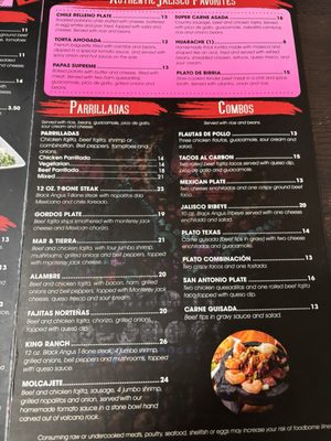 Menu photo 8 La Tequila - Corpus Christi Corpus Christi, TX