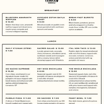 Itality - Partial Menu - Vegan Near Me - Albuquerque, New Mexico