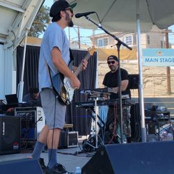 Manhattan Beach Hometown Fair - Saw one of my fave local bands Triple Bueno playing on the main stage. 98 degrees today too!!!