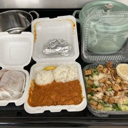 Uptown Cafe - Cheeseburger, chicken Marsala and chicken caesar salad