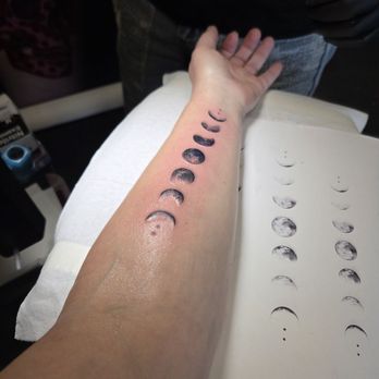 Cleopatra Ink - Moon Phases complete, color splash is up next - Tattoo Near Me - Jacksonville, Florida