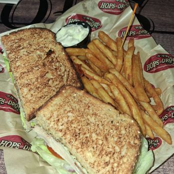 Hops n Drops - California Turkey sandwich with Fries. - American Near Me - Tacoma, Washington Hops n Drops - California Turkey sandwich with Fries. - American Near Me - Tacoma, Washington
