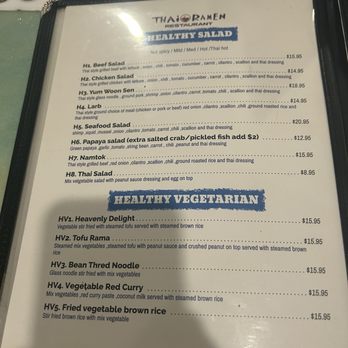 Thai Ramen - menu - Thai Near Me - Fort Walton Beach, Florida