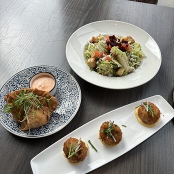 Chroma Modern Bar + Kitchen - Crab Cakes and Corned Beef Brisket Empanadas - New American Near Me - Orlando, Florida Chroma Modern Bar + Kitchen - Crab Cakes and Corned Beef Brisket Empanadas - New American Near Me - Orlando, Florida