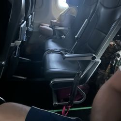 Frontier - The two open seats directly across from us that they would not allow one of us to switch to.
