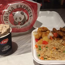 Fried rice and chicken + blizzard from DQ Fried rice and chicken + blizzard from DQ