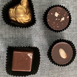 Peanut Butter Buddha, Macadamia Coconut, Salted Caramel S'more, Almond Gianduja Peanut Butter Buddha, Macadamia Coconut, Salted Caramel S'more, Almond Gianduja