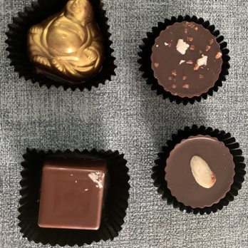 Ex Voto Chocolates and Confections - Peanut Butter Buddha, Macadamia Coconut, Salted Caramel S'more, Almond Gianduja - Chocolatiers & Shops Near Me - Ventura, California Ex Voto Chocolates and Confections - Peanut Butter Buddha, Macadamia Coconut, Salted Caramel S'more, Almond Gianduja - Chocolatiers & Shops Near Me - Ventura, California