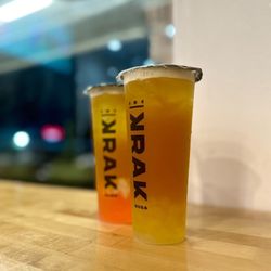 Krak Boba - Peachapple green tea with aloe vera (50% sweet)