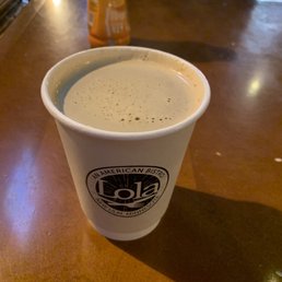 Cafe miel-latte with honey and cinnamon.