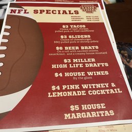 Thursday night NFL Football Specials! Thursday night NFL Football Specials!