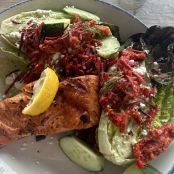 Boat House Waterfront Dining - Farmers Wedge Salad with Salmon - Seafood Near Me - Tiverton, Rhode Island