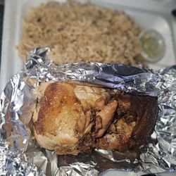 Bilu's - 1/2 rotisserie chicken with coconut rice