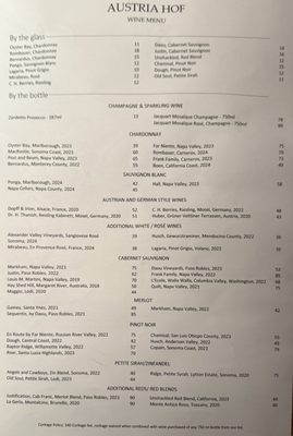 Menu photo 1 Austria Hof Restaurant Mammoth Lakes, CA