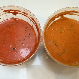 Chicken Tikka Masala and Butter Chicken. Pic doesn't do the unnatural neon colors justice. Chicken Tikka Masala and Butter Chicken. Pic doesn't do the unnatural neon colors justice.