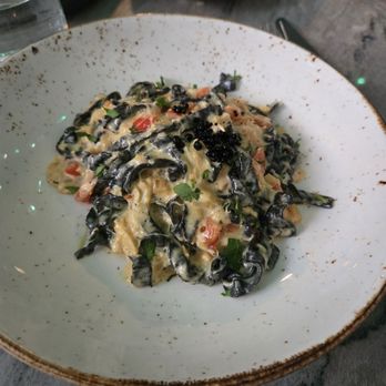 Aquarelle - Squid ink pasta with crabmeat - Seafood Near Me - New York, New York Aquarelle - Squid ink pasta with crabmeat - Seafood Near Me - New York, New York