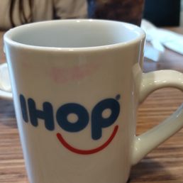 Lipstick on coffee cup. (Not from me!!)