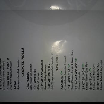 Ginger Asian Kitchen - the menu of the restaurant - Sushi Bars Near Me - Lima, Ohio