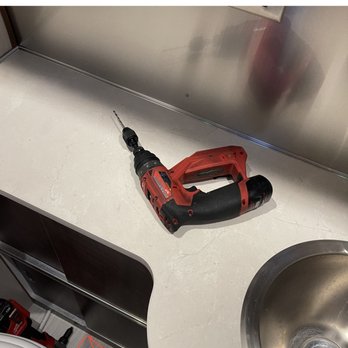 Holiday World - Tools left with arrow pointing to dent near tool that fell - RV Dealers Near Me - Katy, Texas