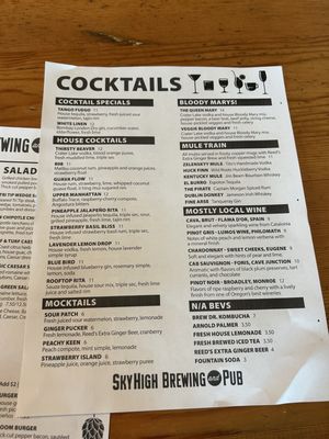 Menu photo 4 Sky High Brewery and Pub Corvallis, OR Menu photo 4 Sky High Brewery and Pub Corvallis, OR
