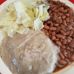 Ocie's Restaurant - Country style steak, cabbage, and pintos.