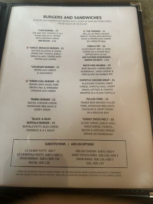 Menu photo 3 Rockyard Brewing Company Castle Rock, CO