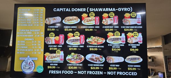 Menu photo 1 Capital Doner Shawarma Gyro Washington, DC, DC