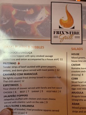 Menu photo 4 Frix's Fire Grill Chester, MD
