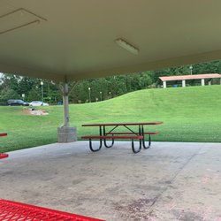 White Oak Park - Two covered pavilions and restroom and parking by the soccer field and play area