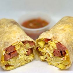 Doughnut Basket - Hot Link burrito