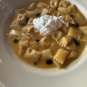 Ava Genes - Beautiful little pillows in a carrot saffron sauce - New American Near Me - Portland, Oregon Ava Genes - Beautiful little pillows in a carrot saffron sauce - New American Near Me - Portland, Oregon
