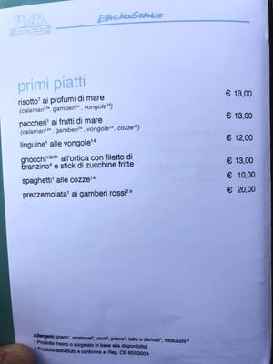 Menu photo 1 Bacino Grande Porto Cesareo, LE Menu photo 1 Bacino Grande Porto Cesareo, LE