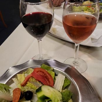 Mario's Restaurant - Salad and wine - Italian Near Me - Ormond Beach, Florida